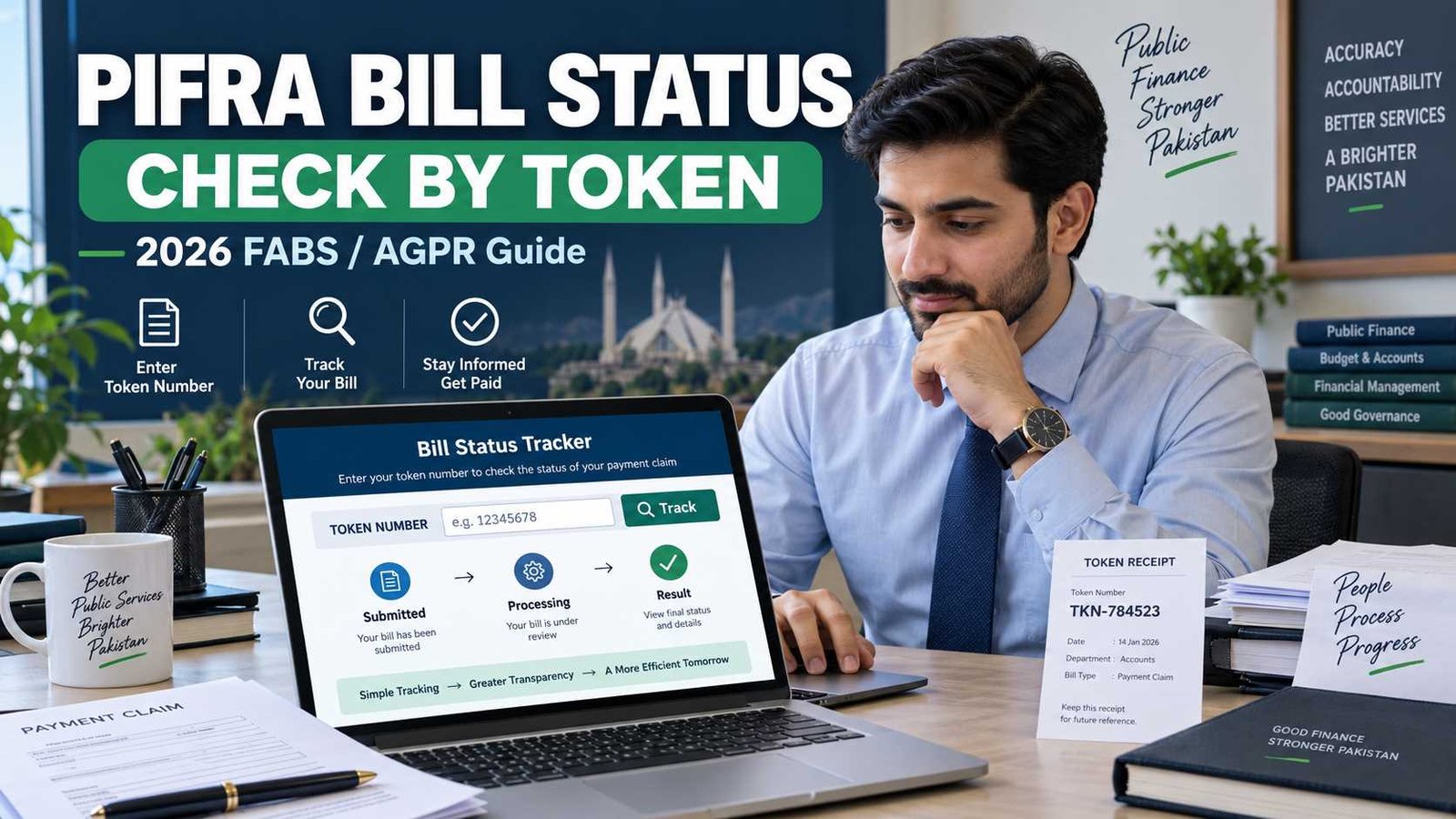 Alt Text: PIFRA Bill Status 2026 government payment claim tracking by token number